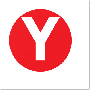 Letter Y Big Red Dot Letters & Numbers Posters and Art